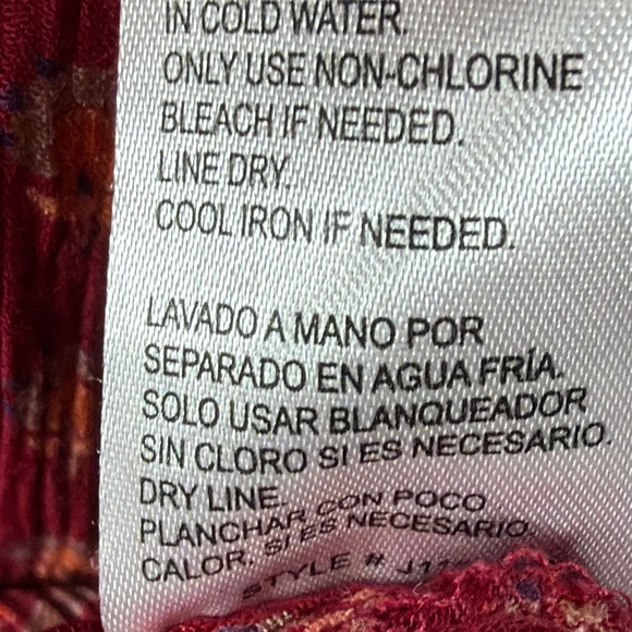 Patrons of Peace NWT size M  Boho Sexy Festival Red Patterned Sleeveless Blouse - Picture 9 of 10